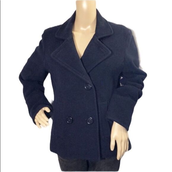 American Eagle Outfitters AEO Navy Blue Peacoat Quilted Lining Medium M - Picture 9 of 11